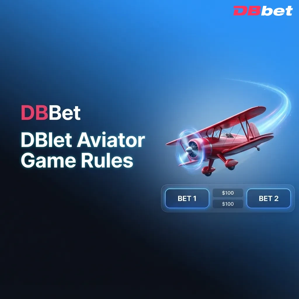 Illustration of DBBet Aviator game screen with rising multiplier, red plane, bet controls, and cash‑out button highlighted