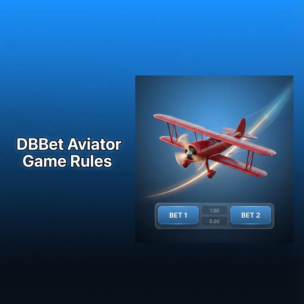 Infographic of DBBet Aviator rules showing rising multiplier, red plane, bet options, and cash out timing instructions