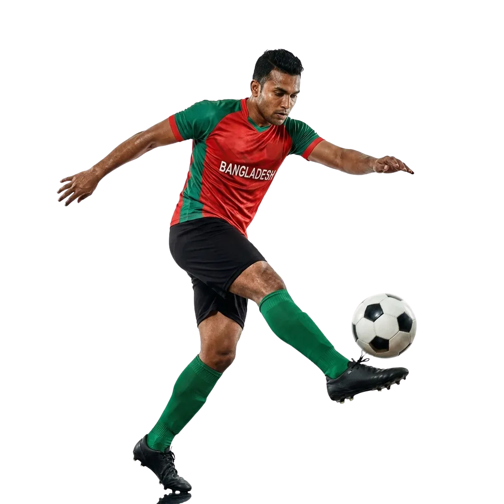 DBBet football betting interface in Bangladesh showing match odds, leagues, and welcome bonus offer on screen