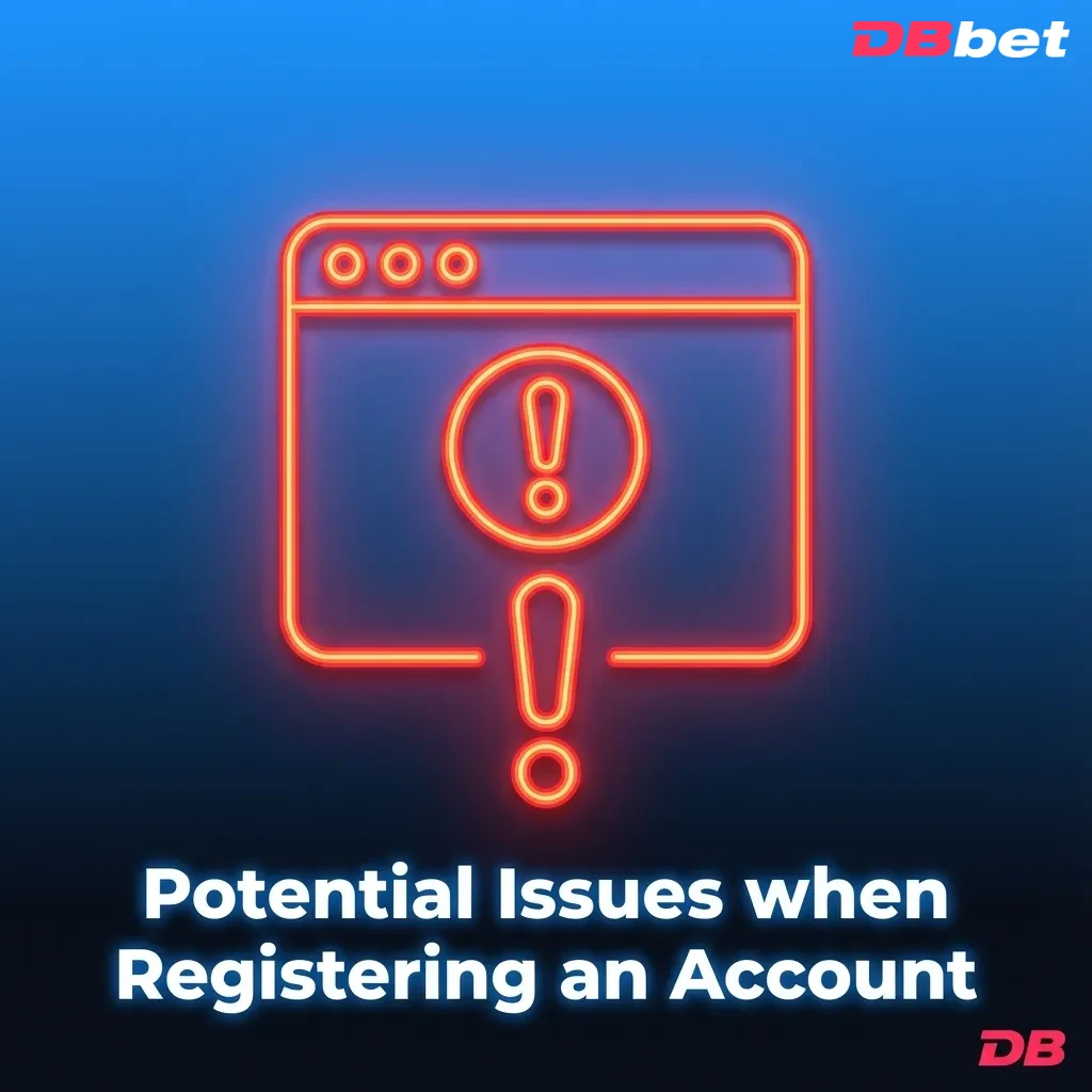 Infographic listing common DBBet Bangladesh registration issues with brief solutions for email, SMS, account, documents, and loading