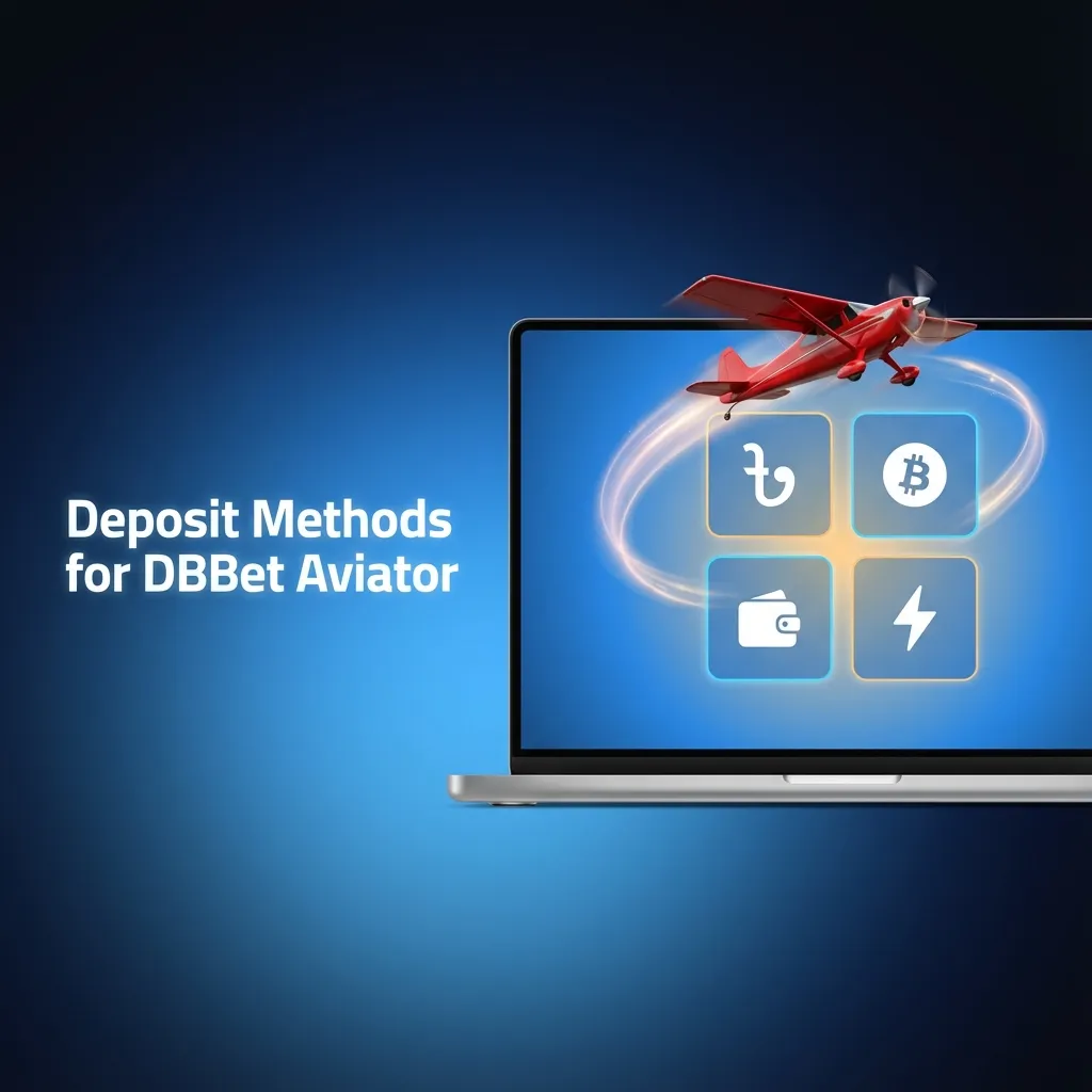 Icons of cards, e-wallets, mobile money, bank transfer and crypto under headline “Deposit Methods for DBBet Aviator”