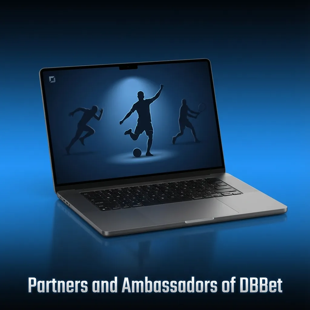 Graphic showing DBBet partners in Bangladesh: cricket analysts, football fans, esports group, and responsible gaming initiative