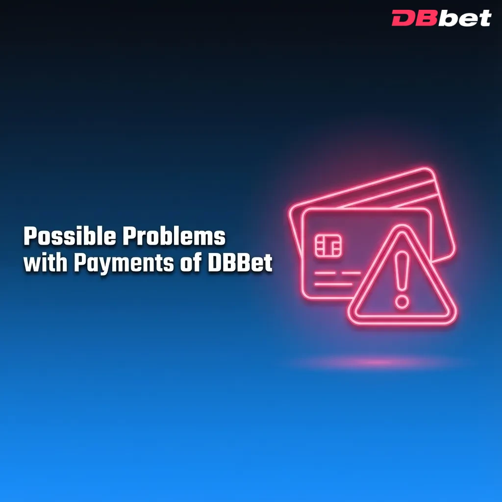 Illustration of DBBet payment issues: declined card, pending deposits, delayed withdrawals, and currency conversion problems