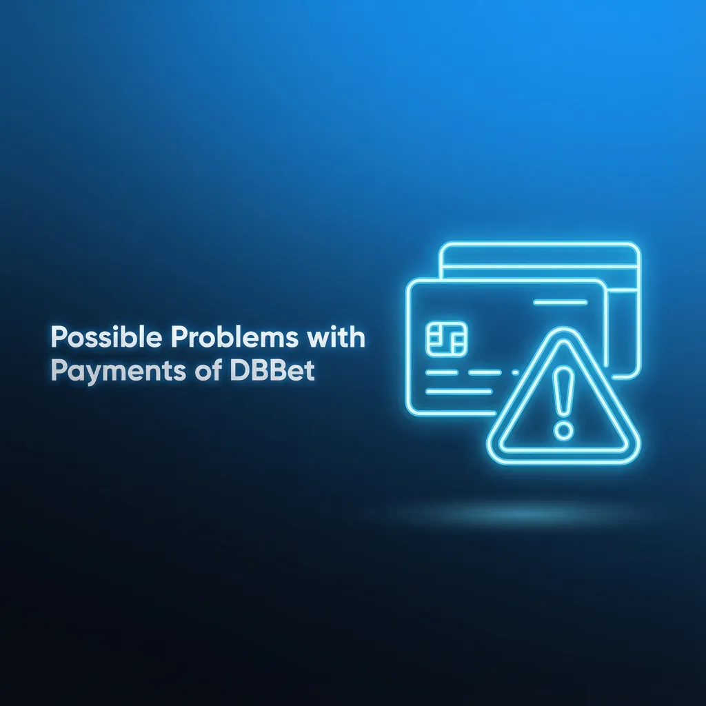Illustration of DBBet payment issues: declined cards, pending deposits, delayed withdrawals, and name or currency mismatches