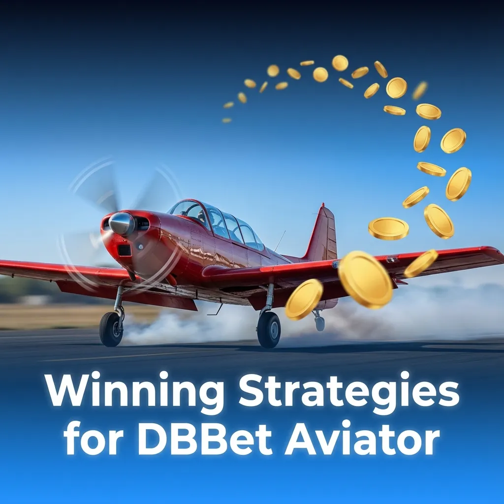 Illustrated DBBet Aviator screen with a rising plane and on-screen tips for safer, budgeted betting strategies
