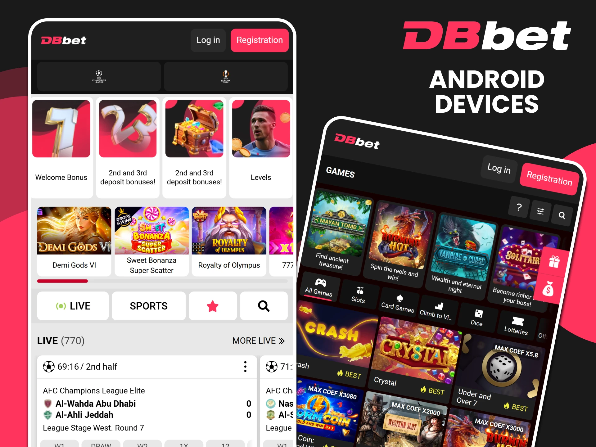 The DBbet app is compatible with many Android devices.