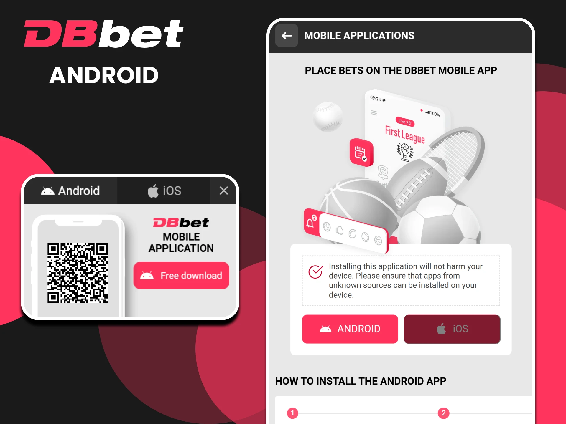 Download the DBbet app for Android.