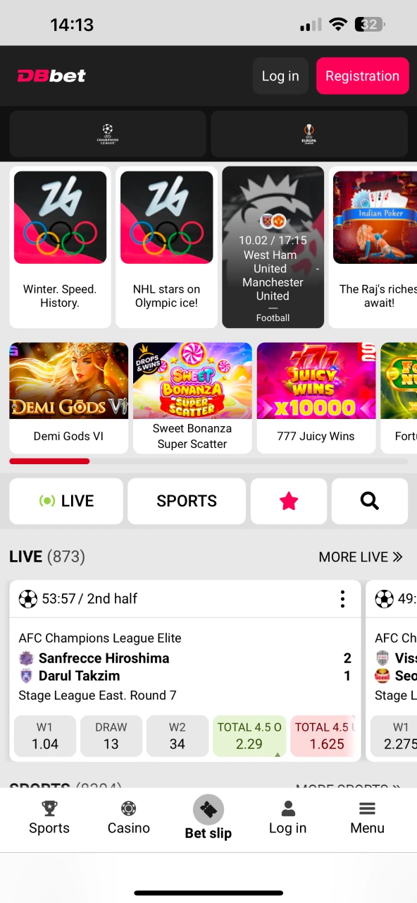 Open the DBbet main page to download it to your iOS device.