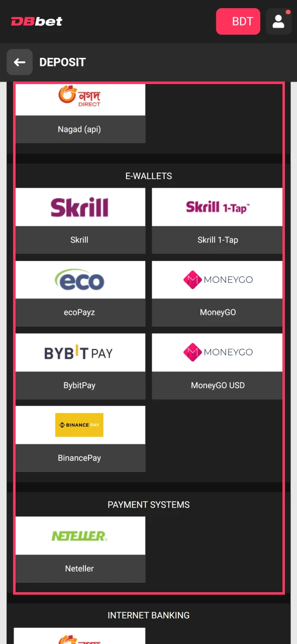 Top up your deposit and start playing Aviator at DBbet.