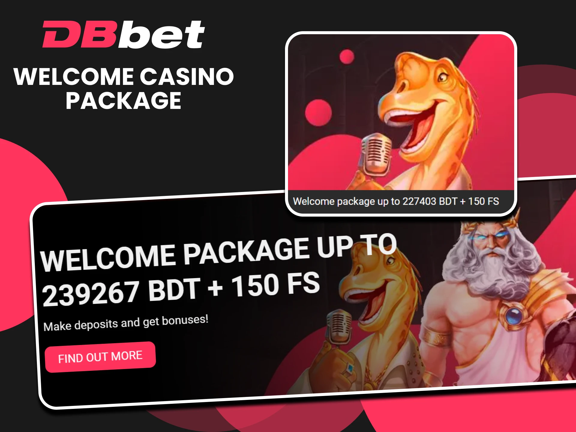 A casino welcome bonus awaits every DBbet user.