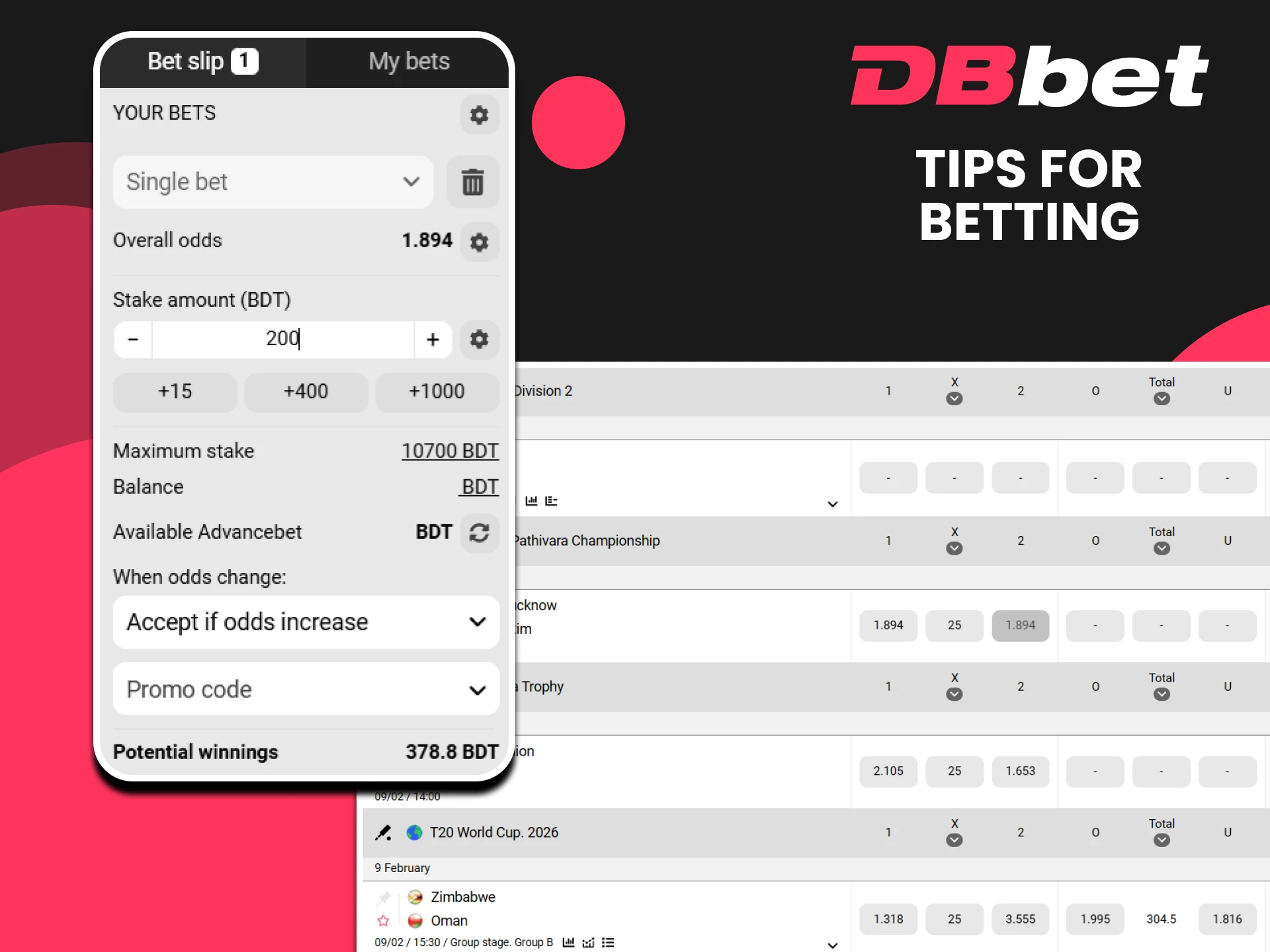 Explore cricket betting tips at DBbet.