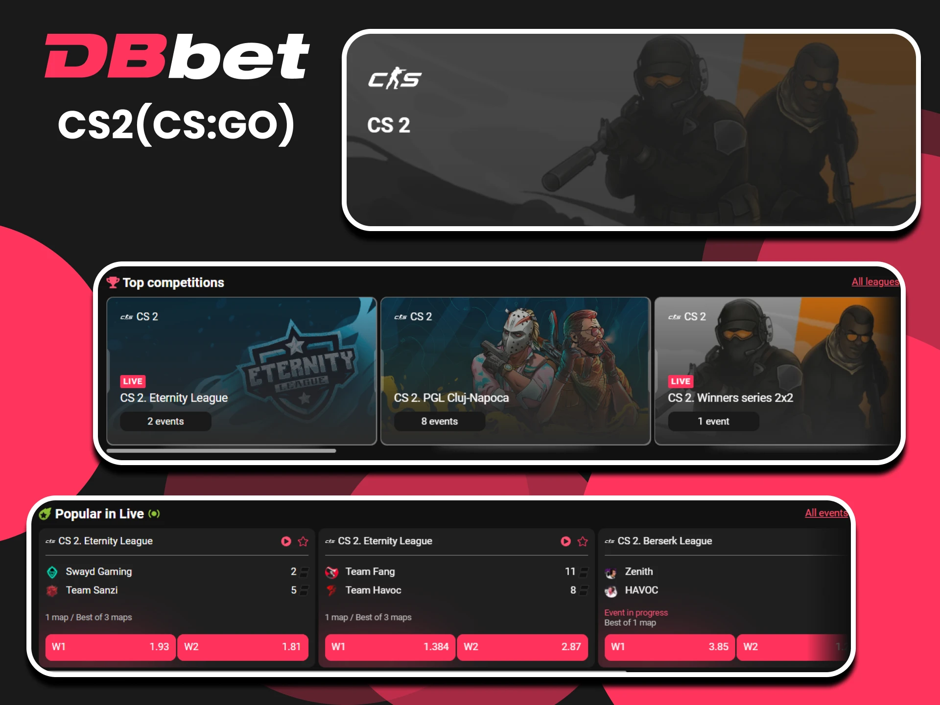 Place your bets on CS with DBbet.