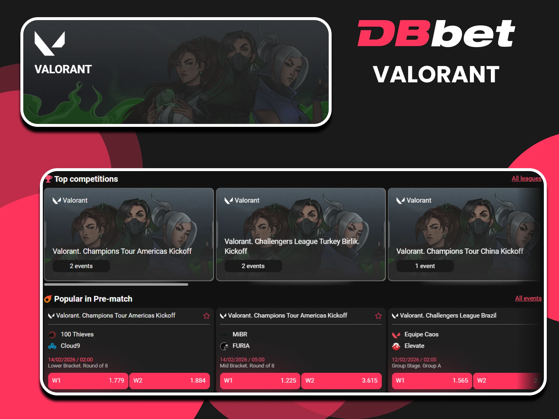 Join the betting on the Valorant game from DBbet.