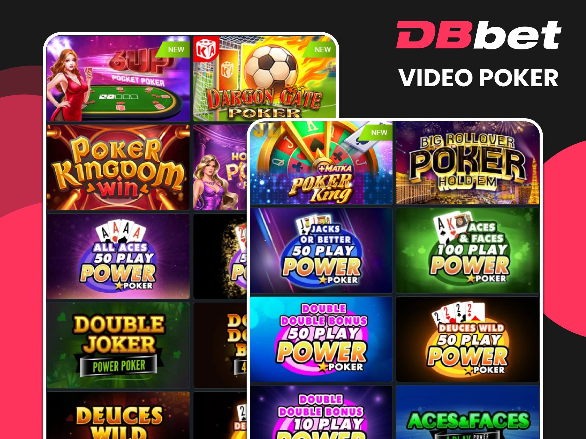 Enjoy the card game Poker on the DBbet website.