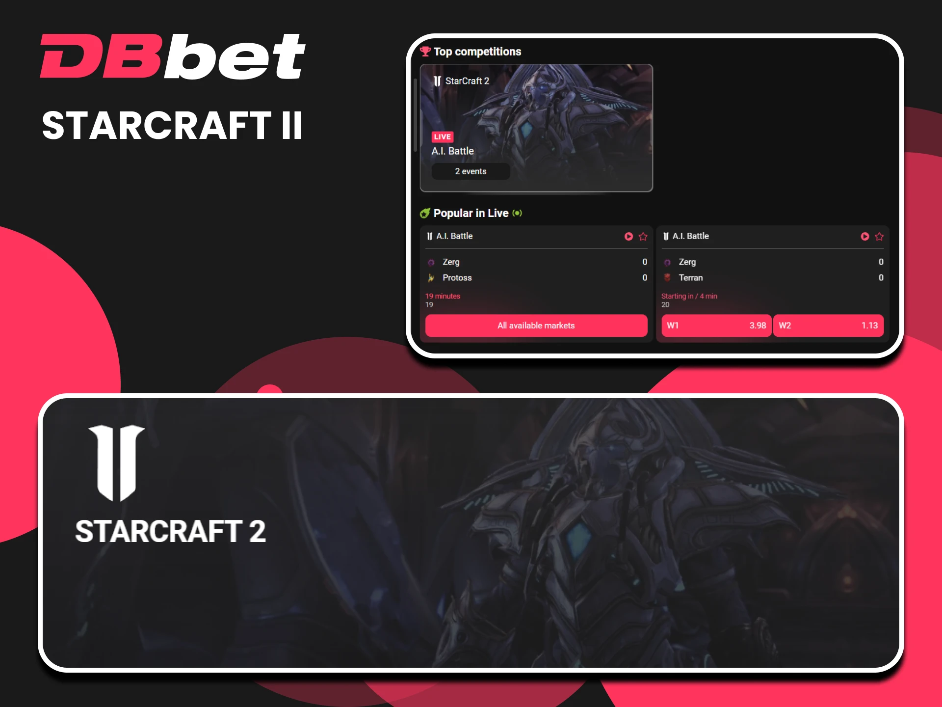Find out which team will win in the game StarCraft 2 with DBbet.