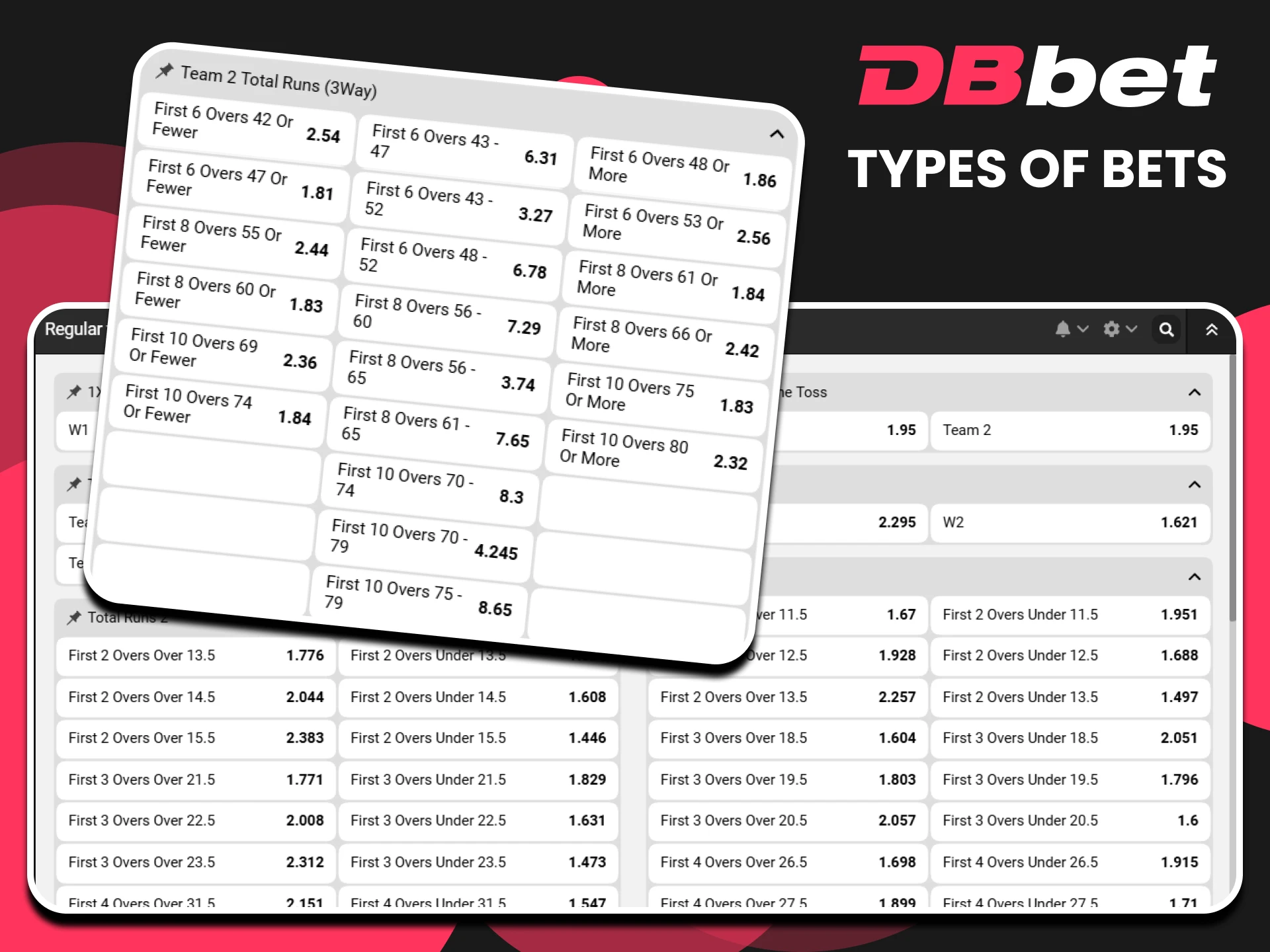 You will find the largest selection of betting options at DBbet.