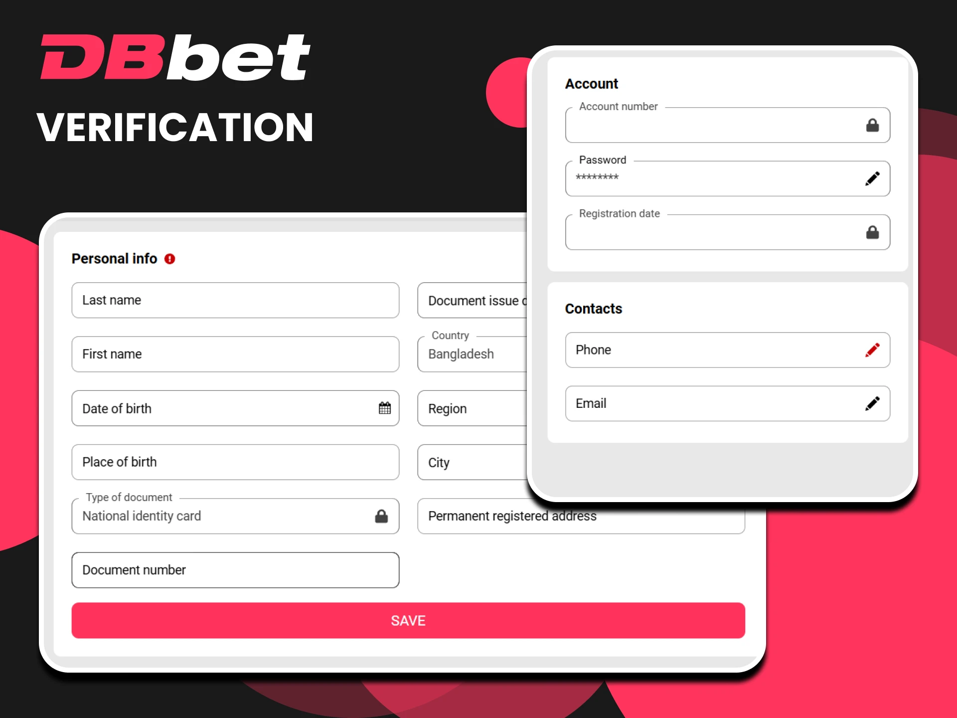 To fully use DBbet, you must pass verification.