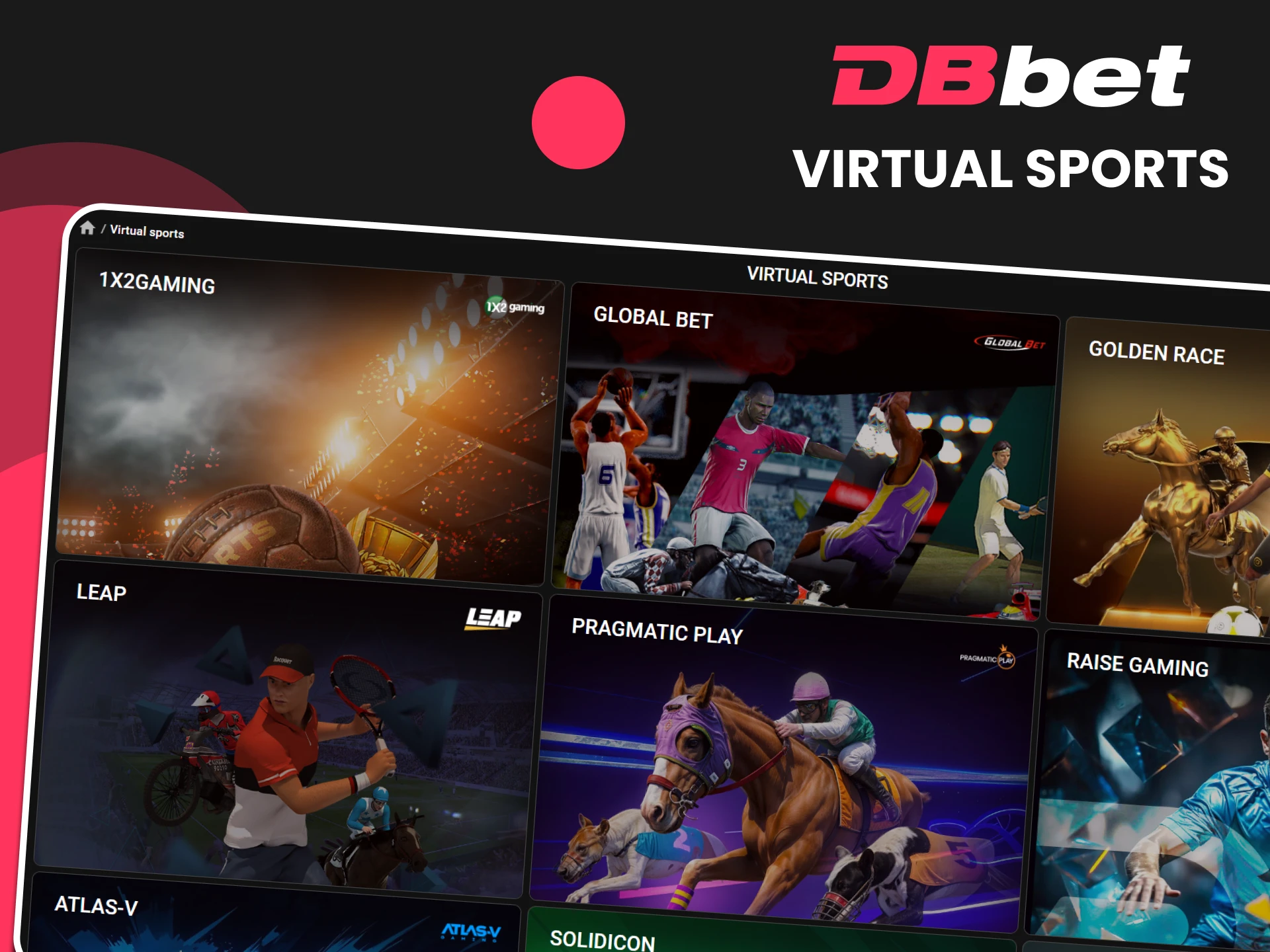 Virtual sports are also available for betting on DBbet.