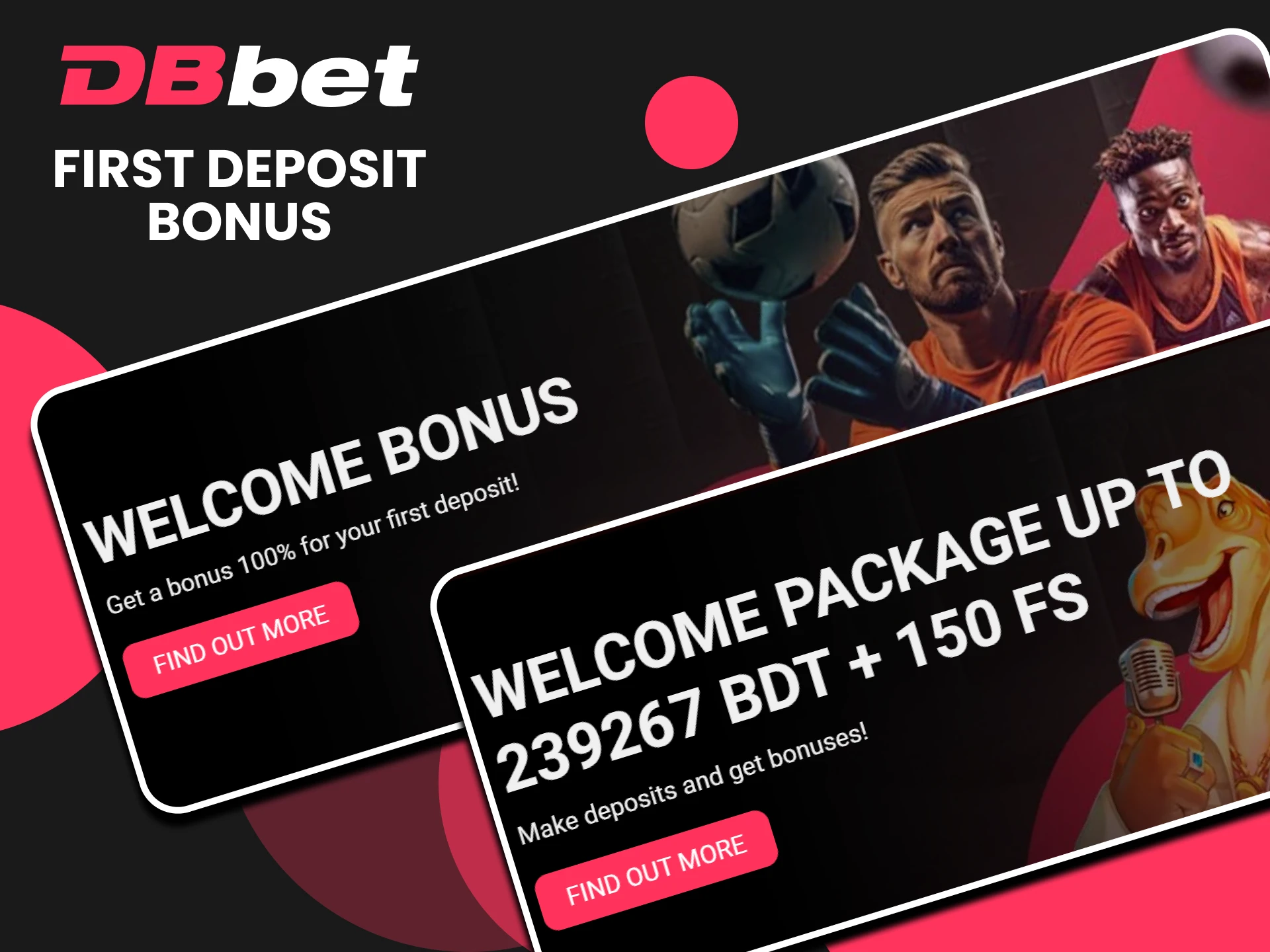 When you top up your deposit, you receive a bonus from DBbet.