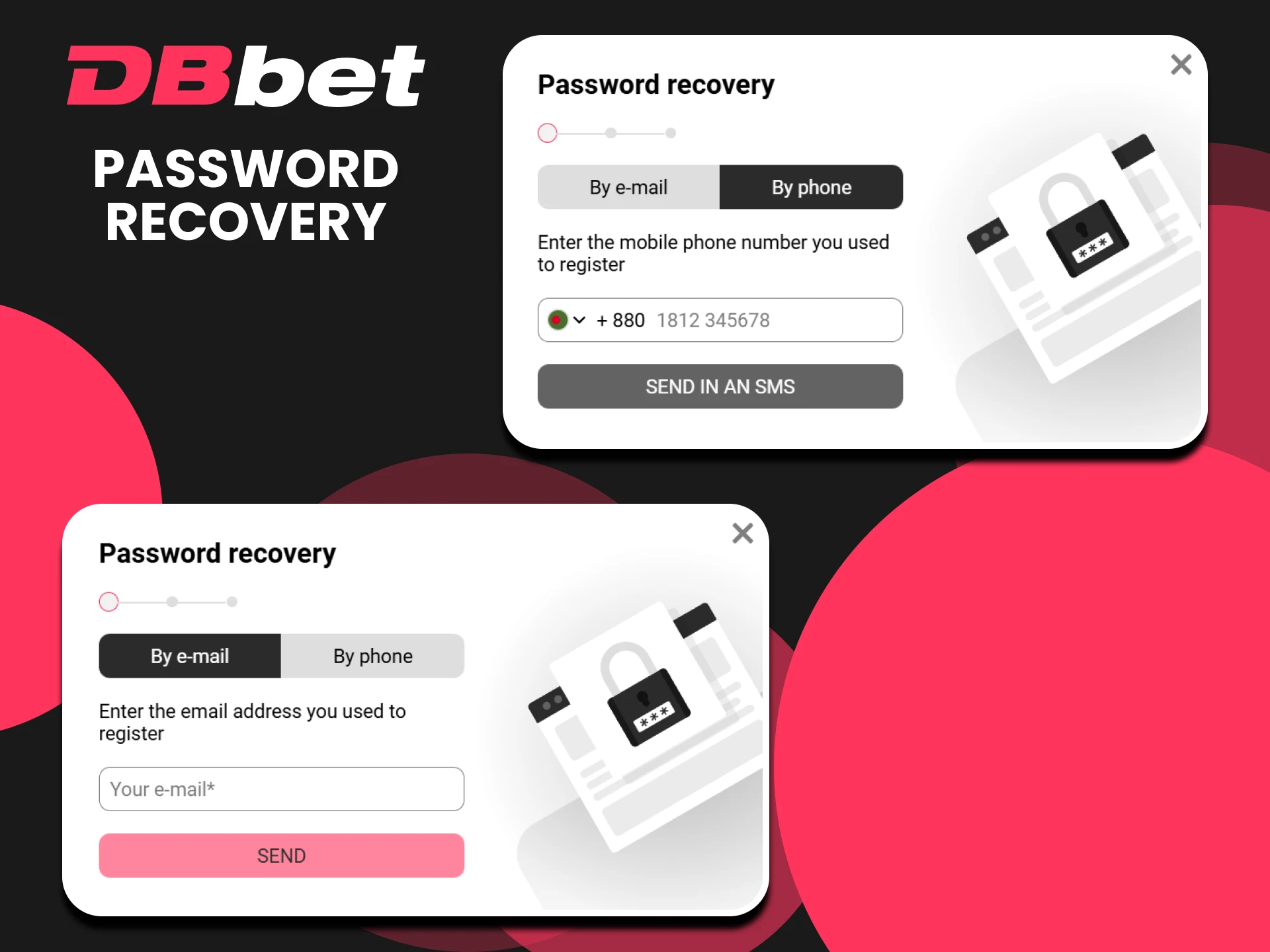 If you forgot your DBbet account password, you can recover it.