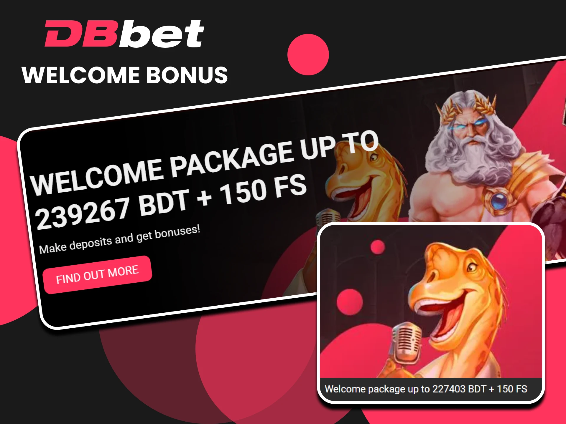 Get a welcome bonus for playing slots at DBbet.